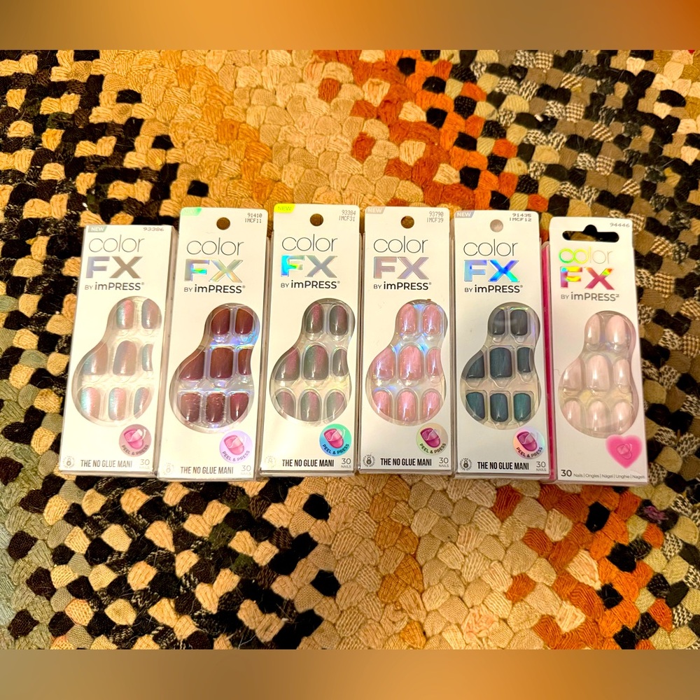 Lot Of 6 Sets Of Kiss FX imPress Press On Nails